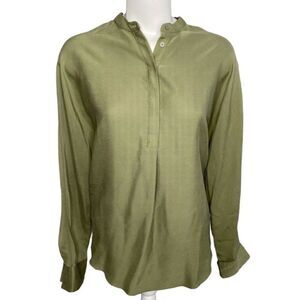 Womens Banana Republic‎ Dolman Sleeve Button Cuff Round Hem Top Sz Medium